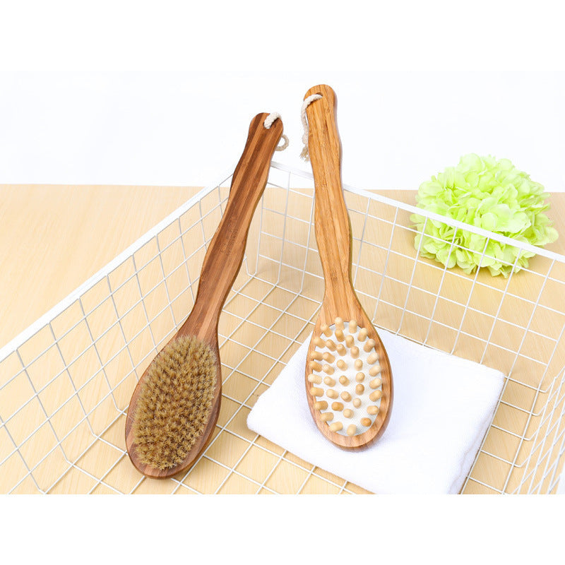 Velmora Double-sided Massage Brush With Bamboo Bristles