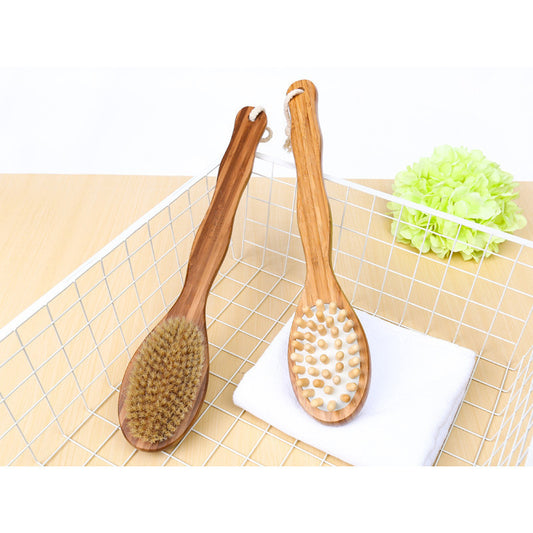 Velmora Double-sided Massage Brush With Bamboo Bristles