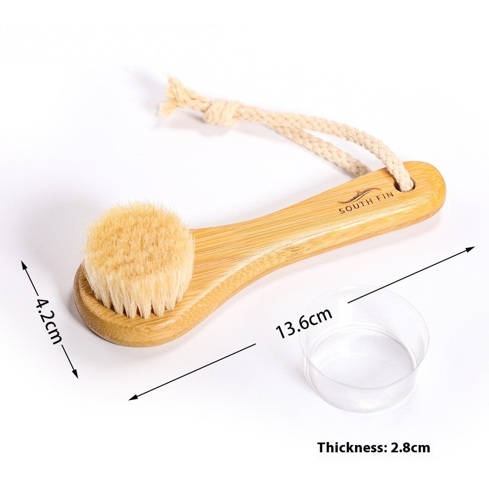 Horsehair Bamboo Facial Cleaning Massage Care Brush