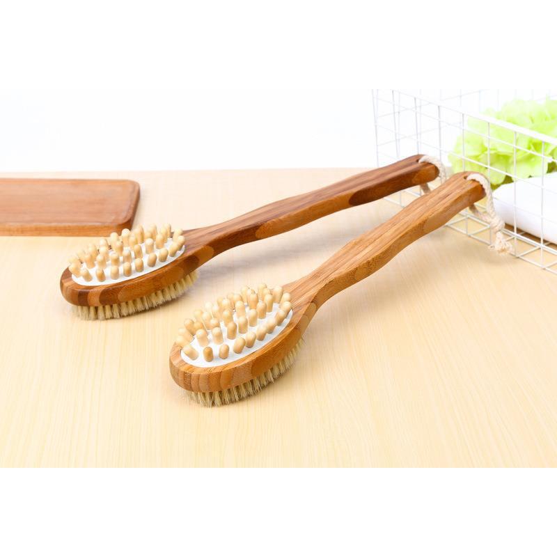 Velmora Double-sided Massage Brush With Bamboo Bristles